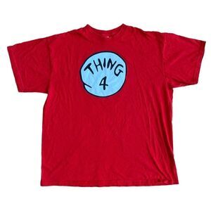 Dr. Seuss THING 4 Tshirt Red sz 2x
